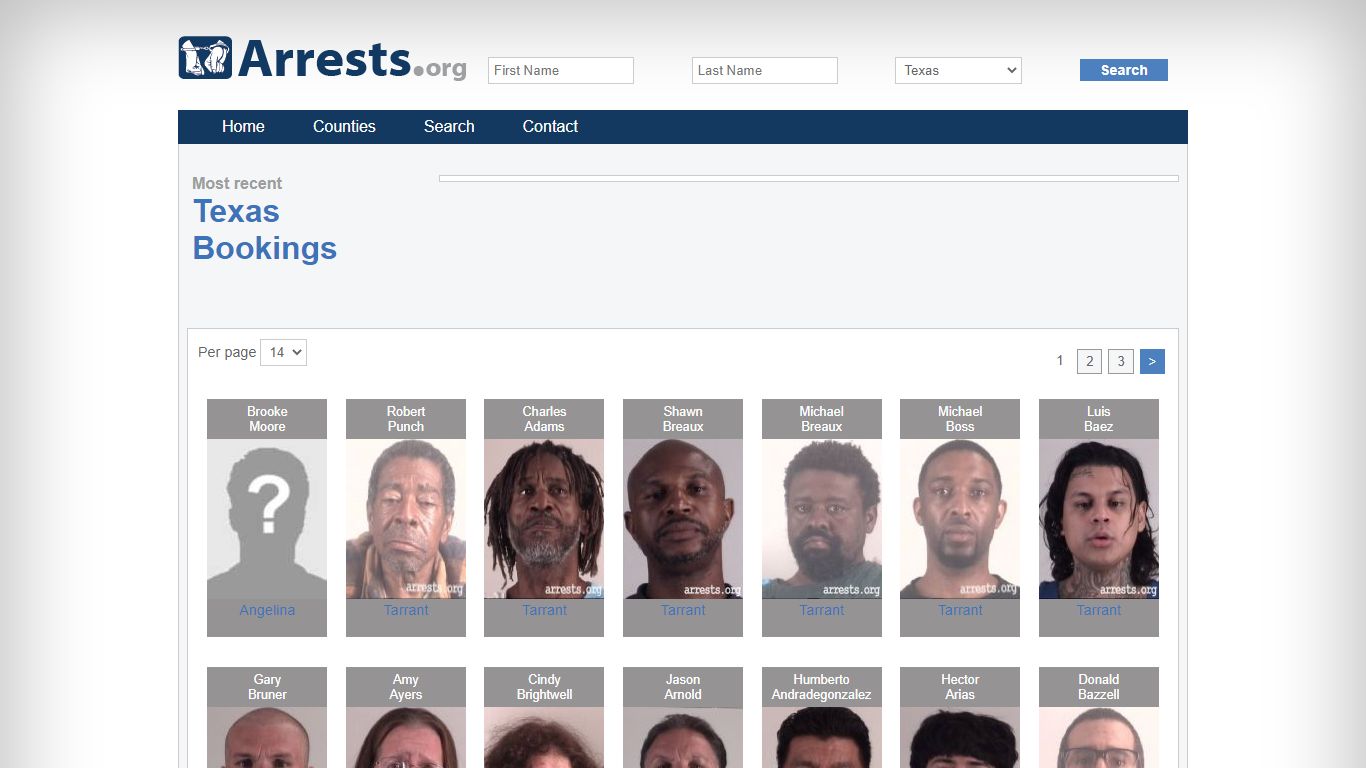 Texas Arrests and Inmate Search